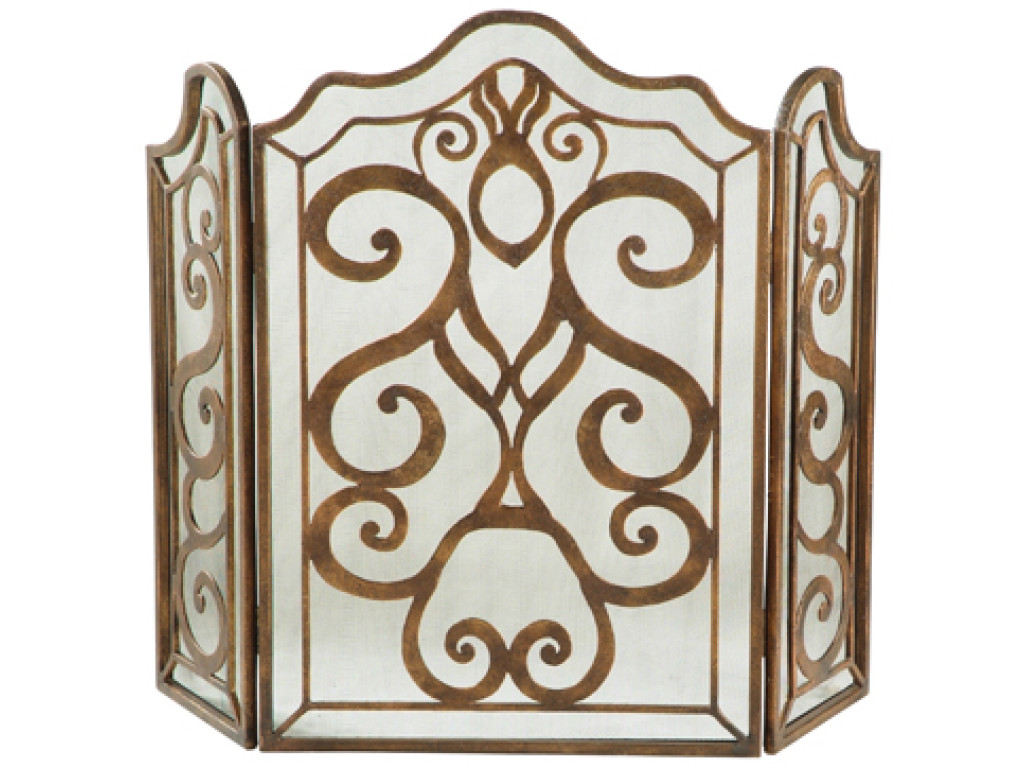 Tiger Lily 3-Panel Fireplace Screen