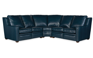 Bradington Young Sectionals 201 Raymond Reclining Sectional with One-Piece Back