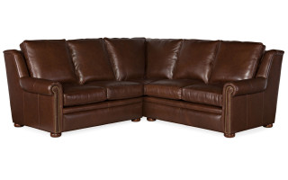 Bradington Young Sectionals 202 Reece Stationary Sectional with One-Piece Back