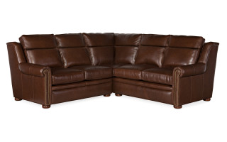 Bradington Young Sectionals 202 Reece Stationary Sectional with Two-Piece Back