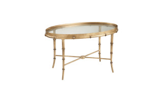 Gold Bamboo Cocktail Table