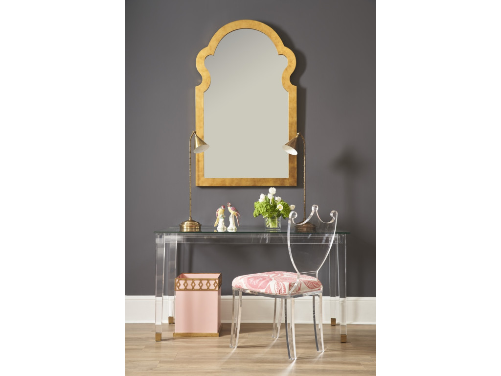 Acrylic Denver Desk Brass