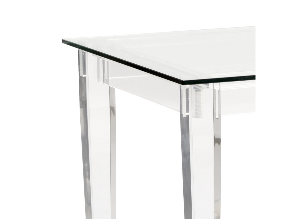 Acrylic Denver Desk - Silver