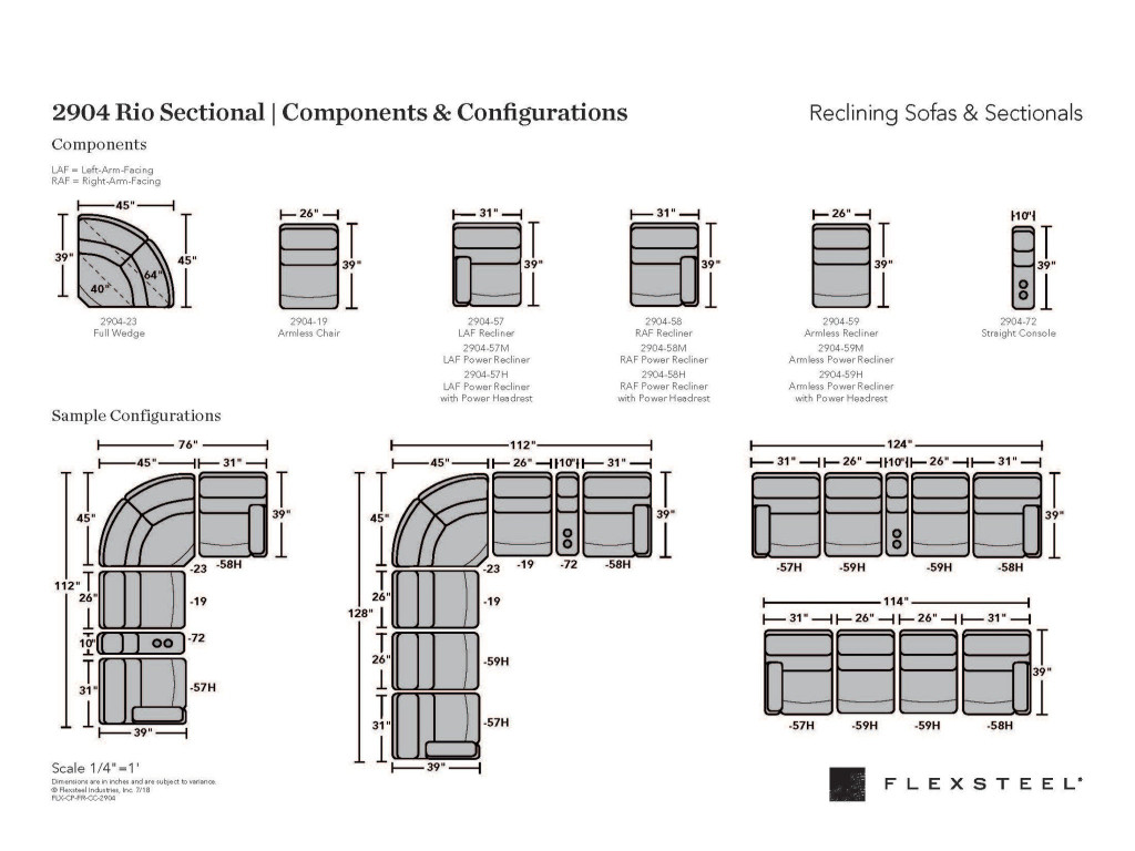 Rio Fabric Power Reclining Sectional with Power Headrests