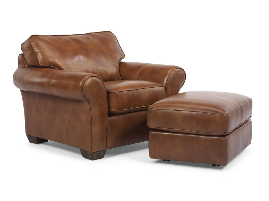 Vail Leather Ottoman