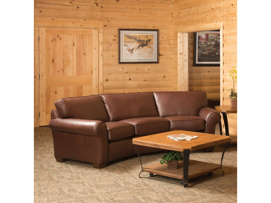 Vail Leather Conversation Sofa