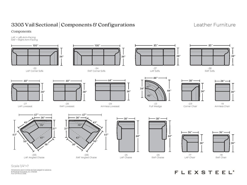 Vail Leather Sectional