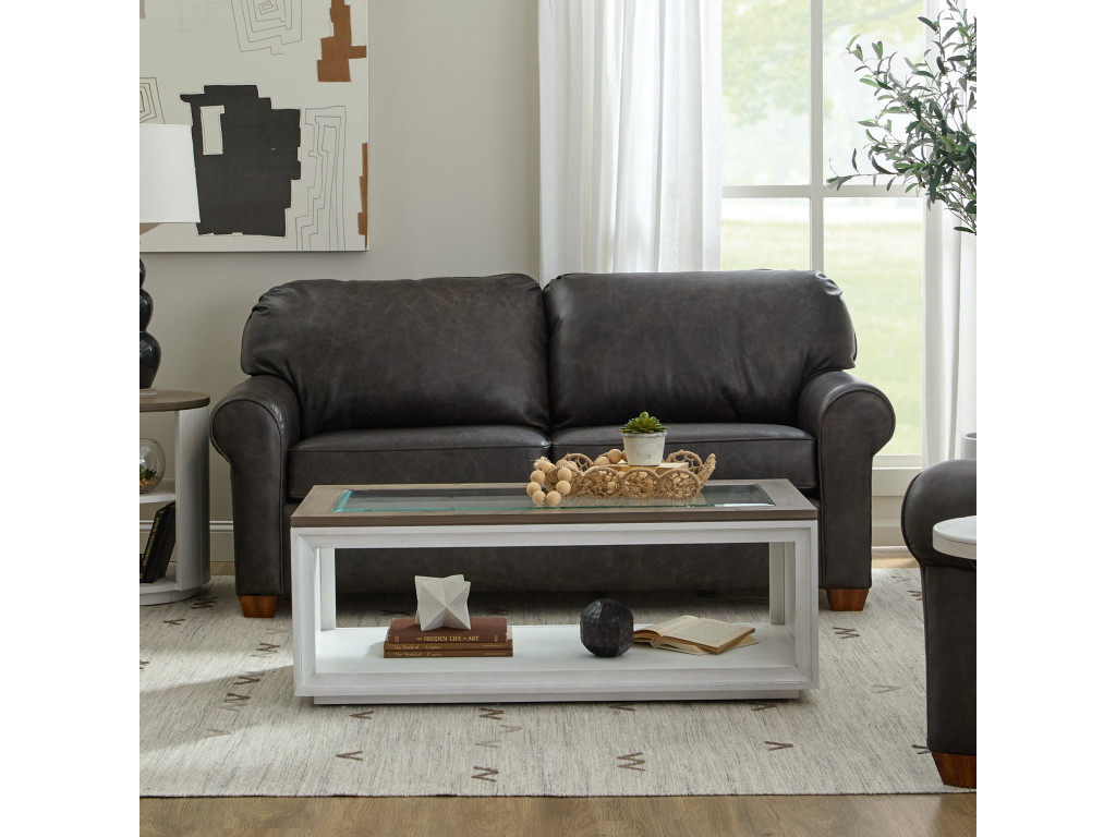 Thornton Leather Two-Cushion Sofa