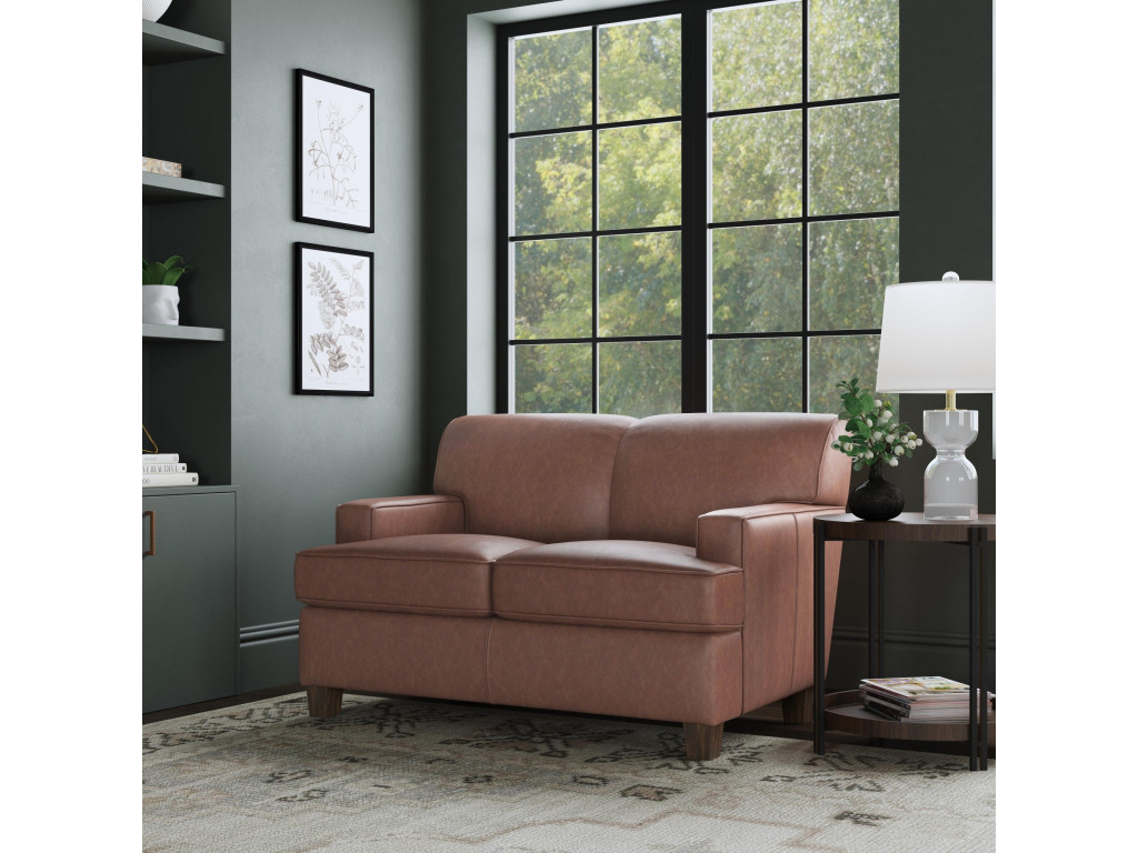 Dempsey Leather Loveseat