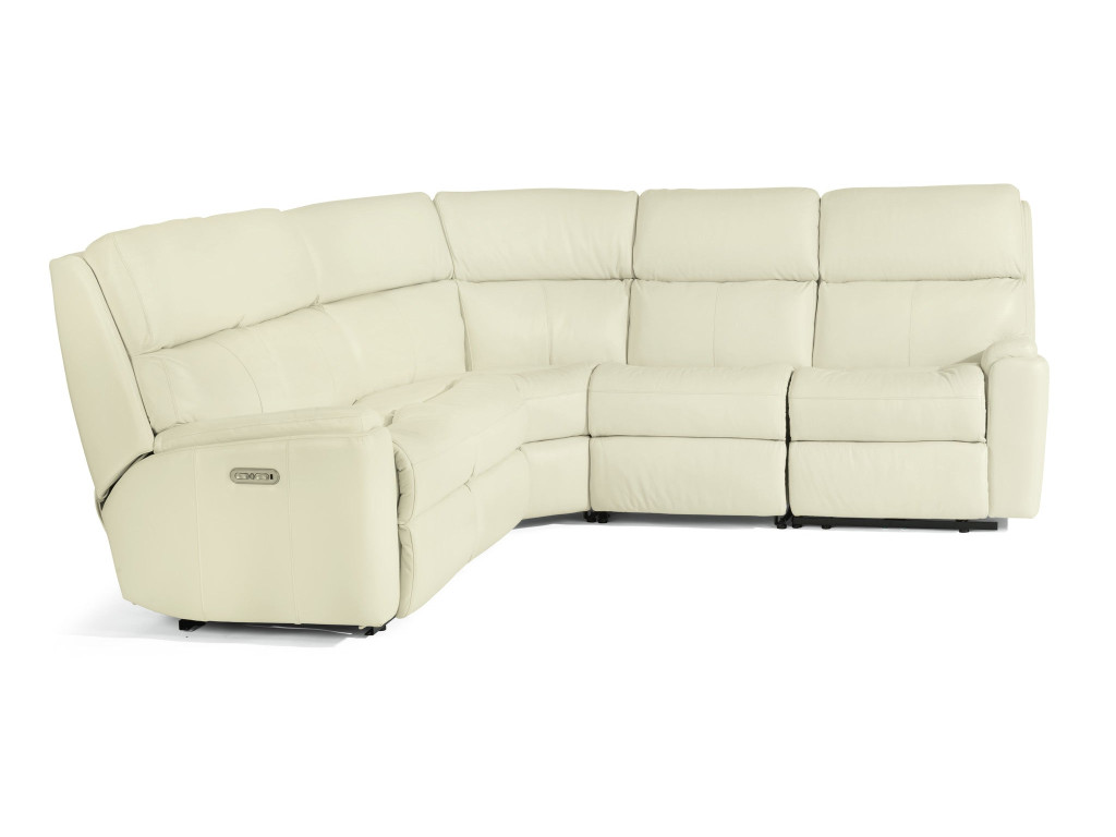 Rio Leather Power Reclining Sectional with Power Headrests