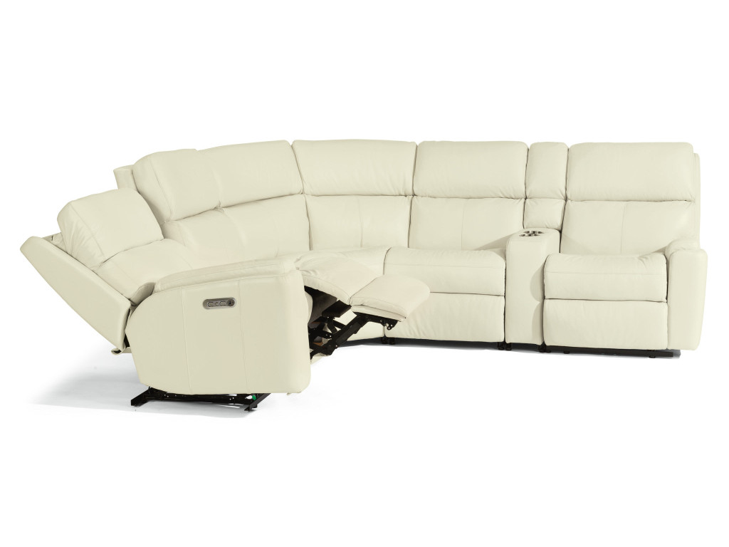 Rio Leather Power Reclining Sectional with Power Headrests