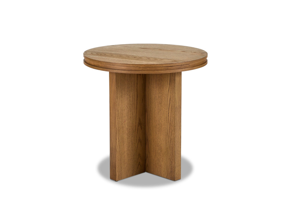Waterfall Brown Round End Table