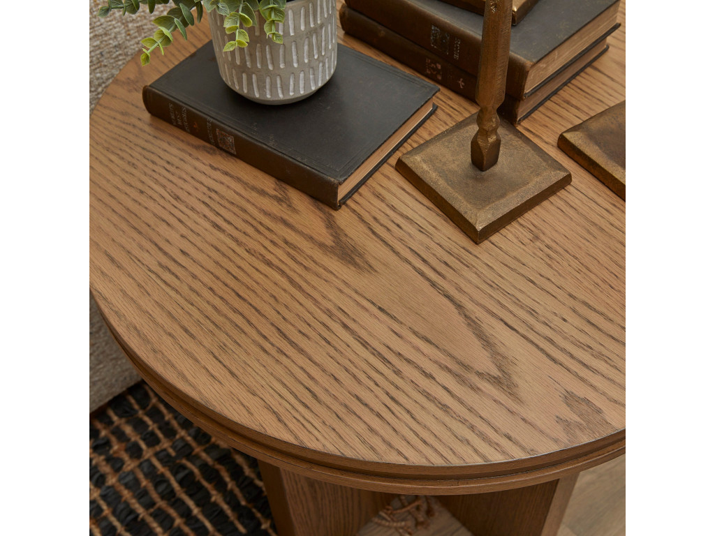 Waterfall Brown Round End Table