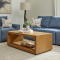 Waterfall Brown Rectangular Coffee Table with Casters thumbnail 2