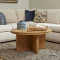 Waterfall Brown Round Coffee Table thumbnail 2