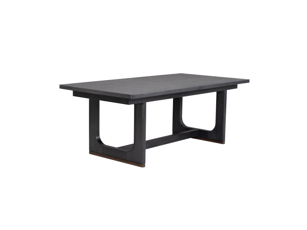 Waterfall Black Rectangular Dining Table