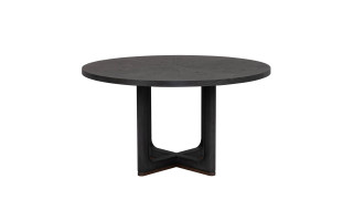 Waterfall Black Round Dining Table