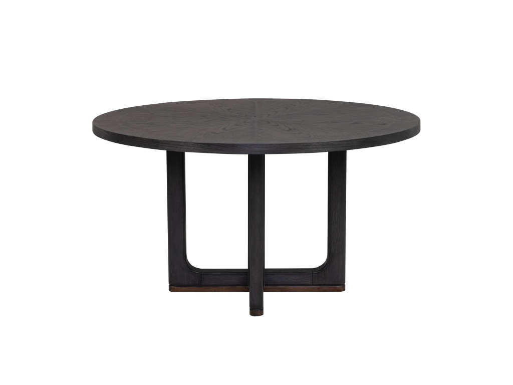 Waterfall Black Round Dining Table