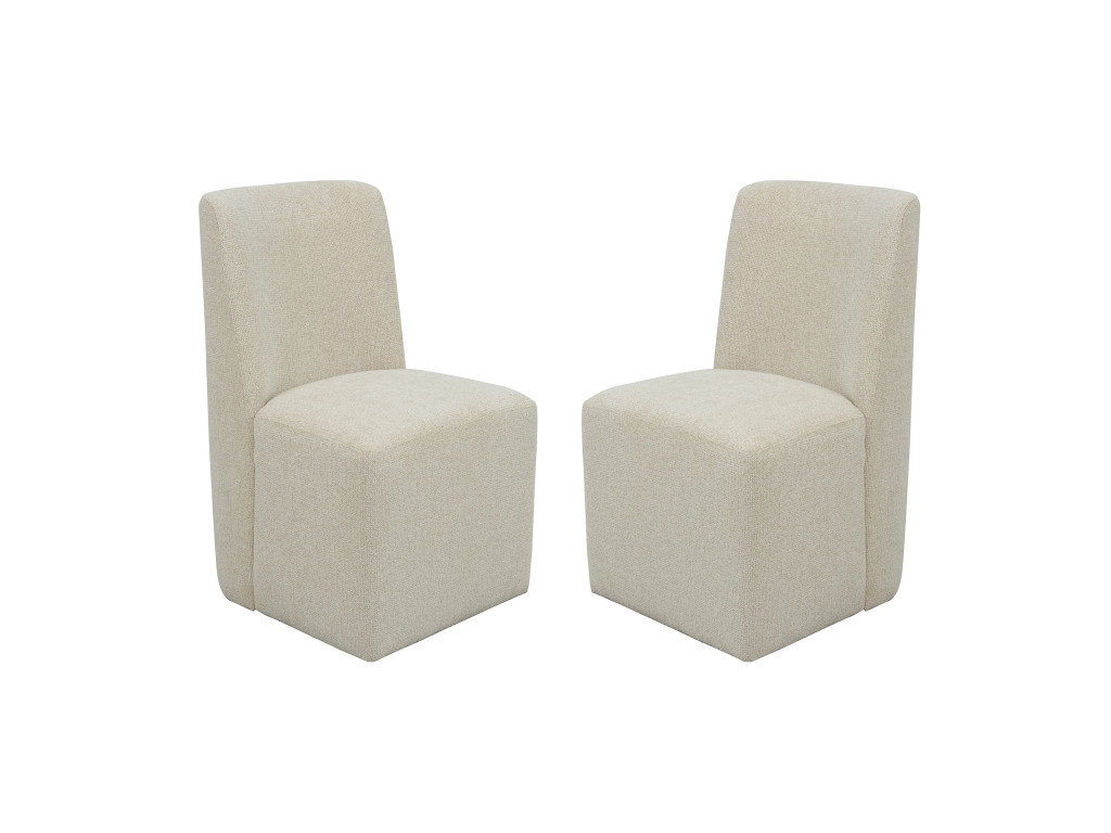 Waterfall Off-White Pair of Upholstered Dining Chairs