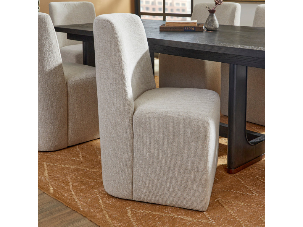 Waterfall Off-White Pair of Upholstered Dining Chairs