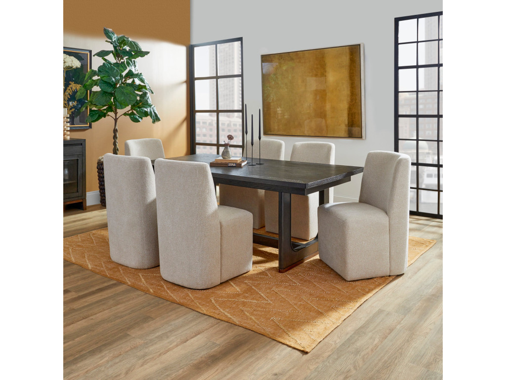 Waterfall Off-White Pair of Upholstered Dining Chairs