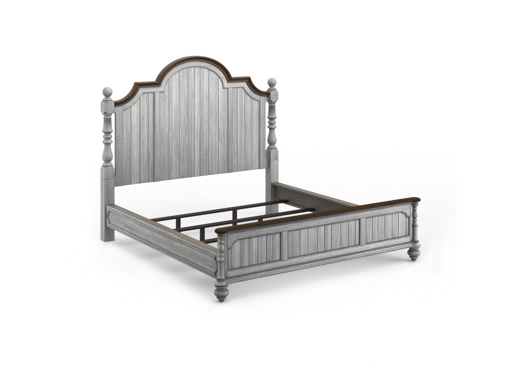 Plymouth Gray King Poster Bed