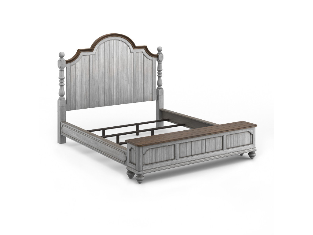 Plymouth Gray King Storage Bed