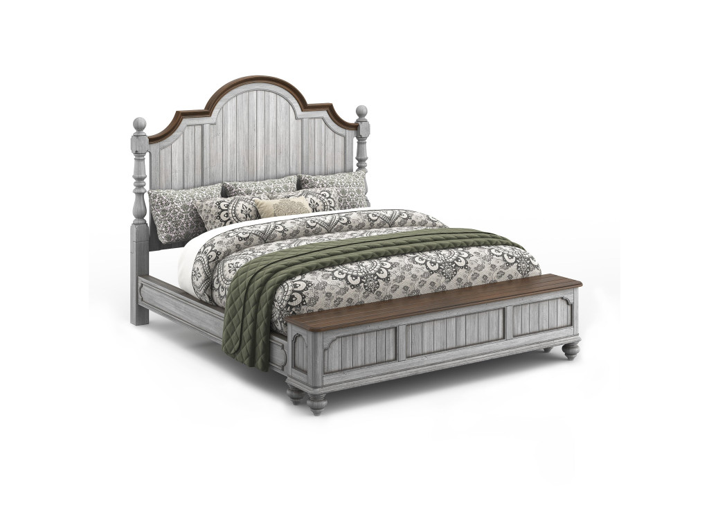 Plymouth Gray King Storage Bed