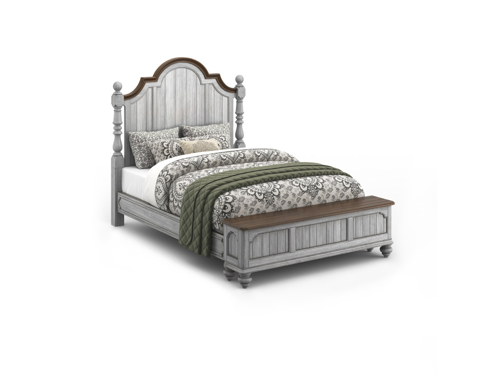 Plymouth Gray Queen Storage Bed