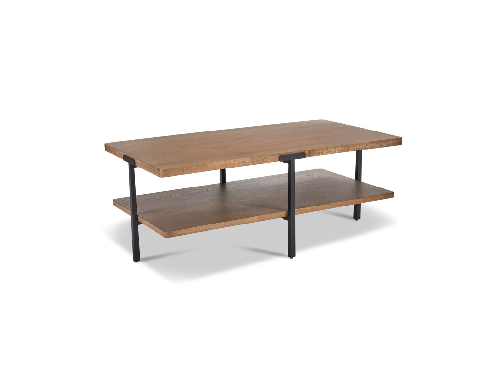 Millwork Brown Rectangular Coffee Table