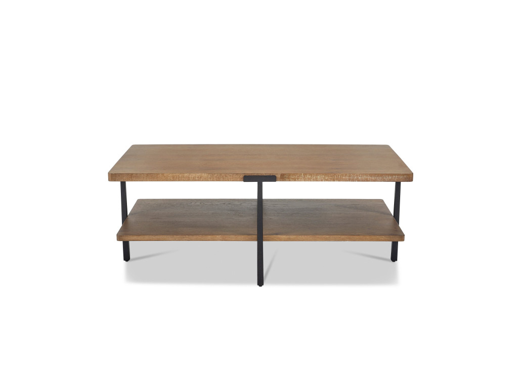 Millwork Brown Rectangular Coffee Table