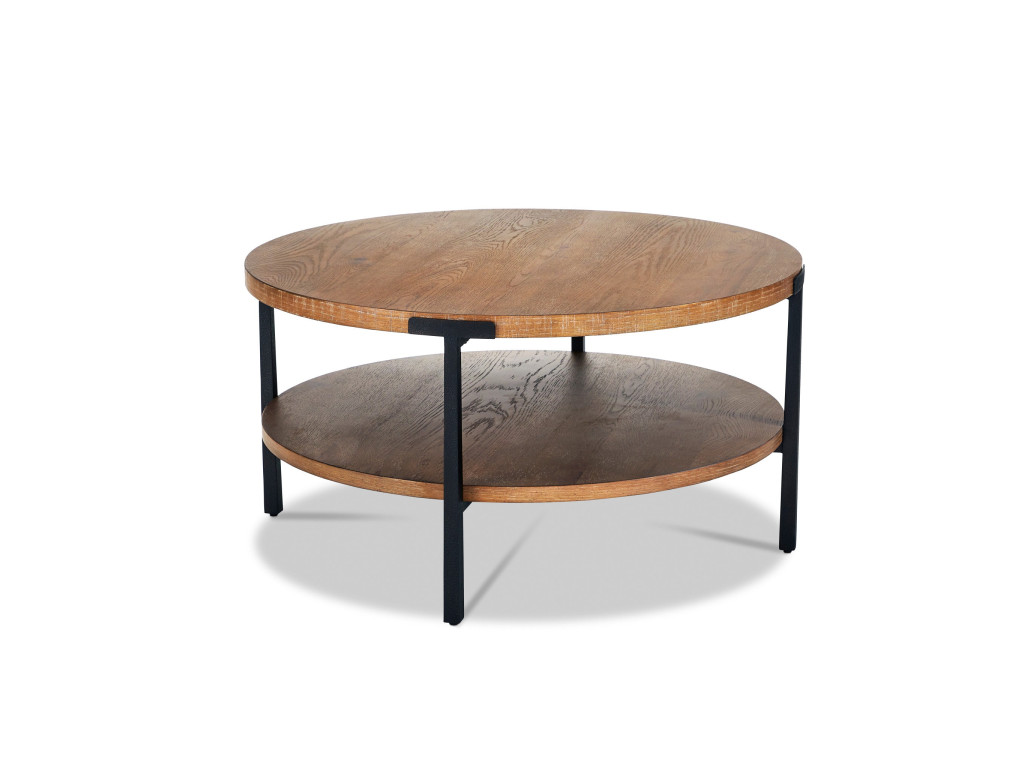 Millwork Brown Round Coffee Table