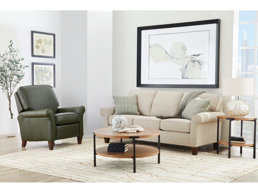 Millwork Brown Round Coffee Table