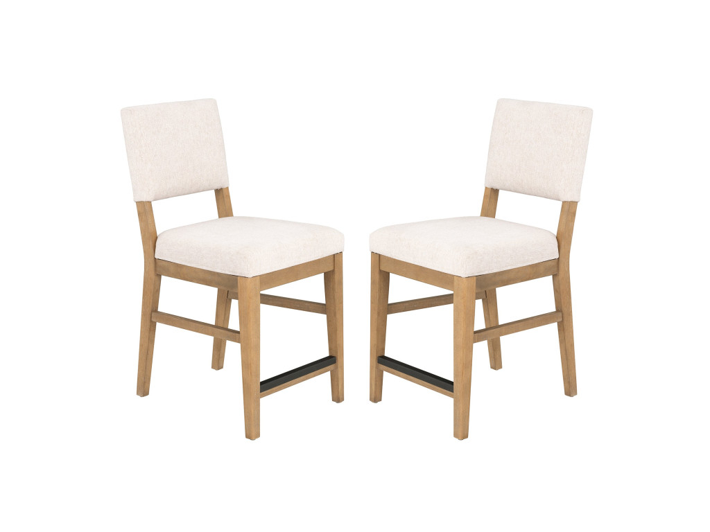 Millwork Off-White Pair of Counter Chairs