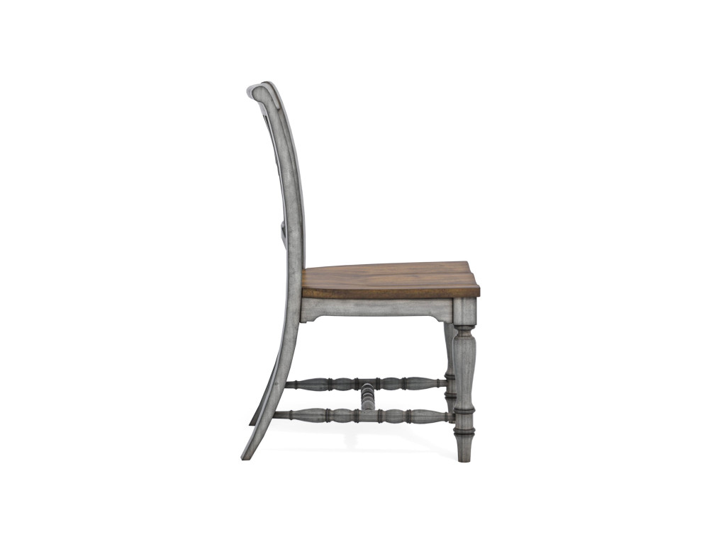 Plymouth Gray Pair of Armless Dining Chairs