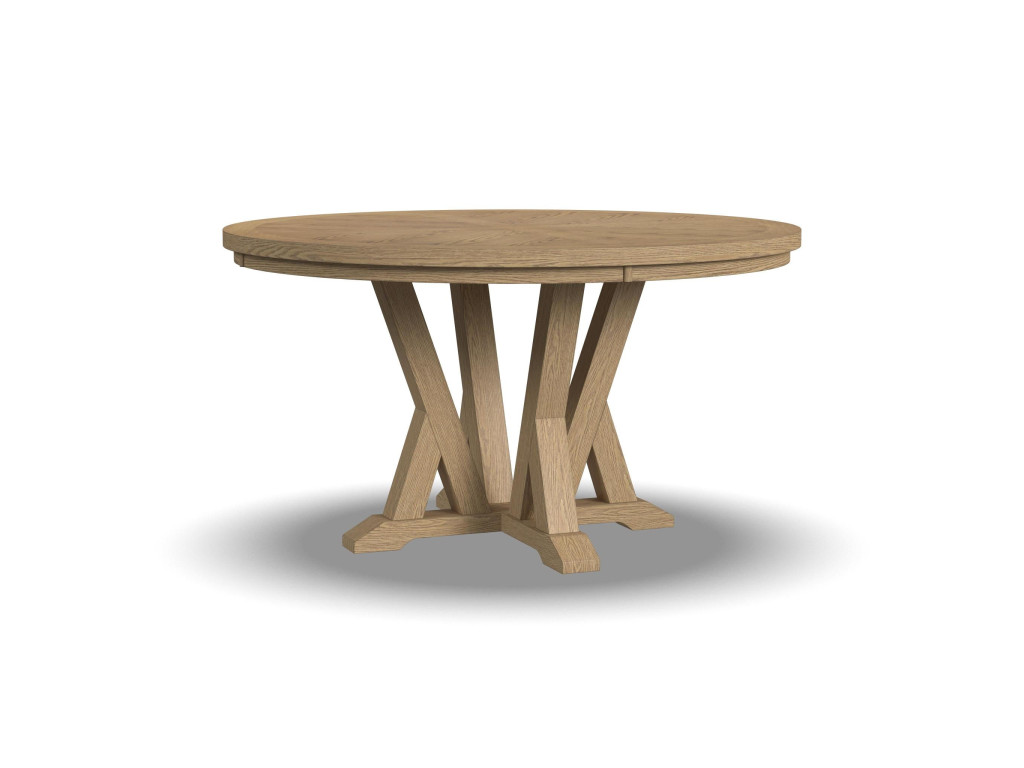 Lattice Brown Round Dining Table
