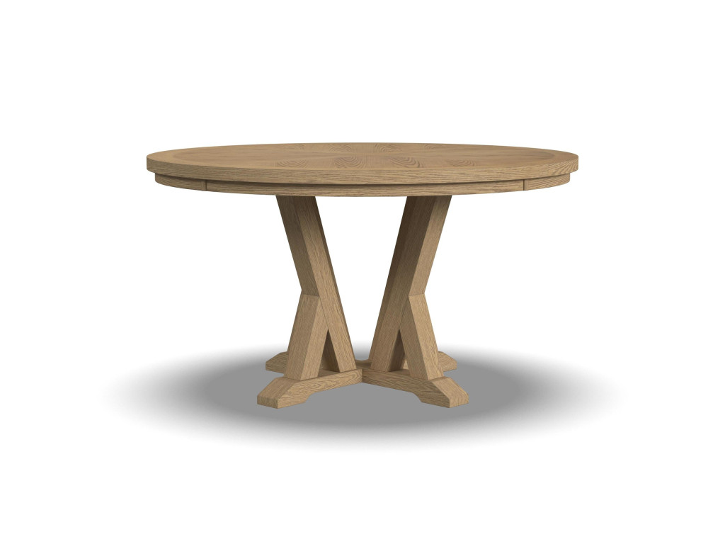 Lattice Brown Round Dining Table