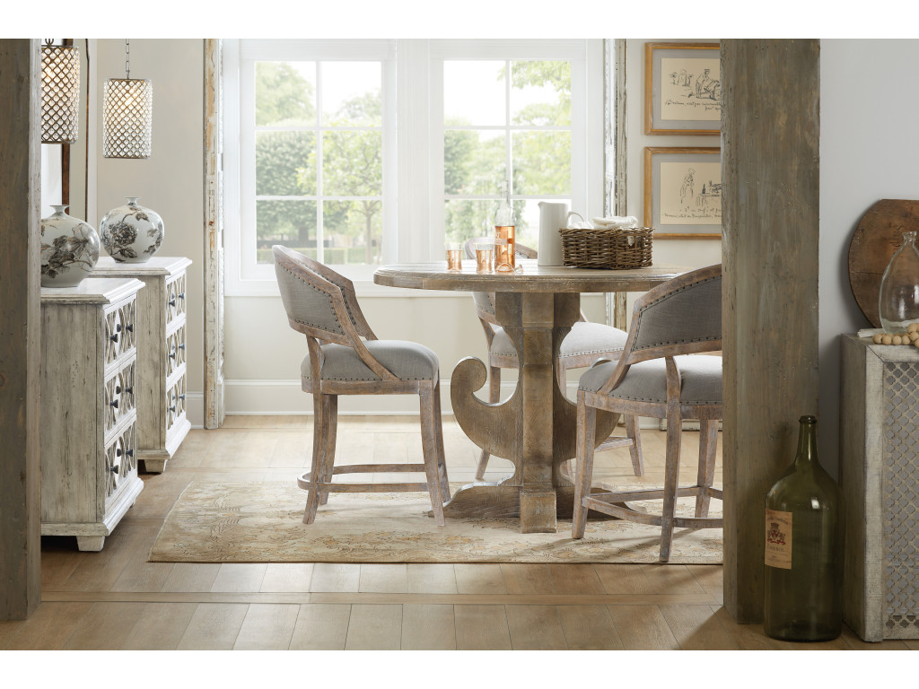 Hooker Furniture Casual Dining Boheme Garnier Barrel Back Counter Stool