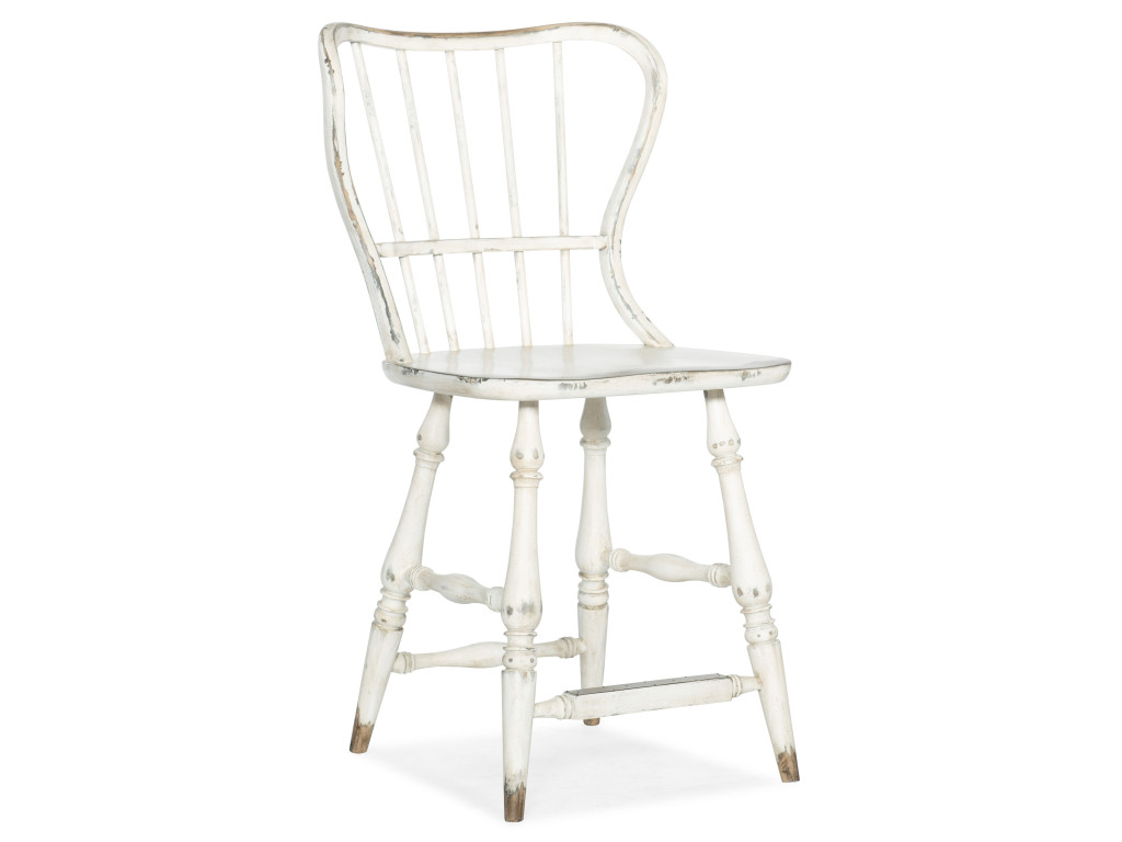 Hooker Furniture Casual Dining Ciao Bella Spindle Back Counter Stool-White