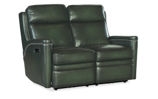 Hooker Furniture Living Room Hamilton Power Loveseat w/Power Headrest