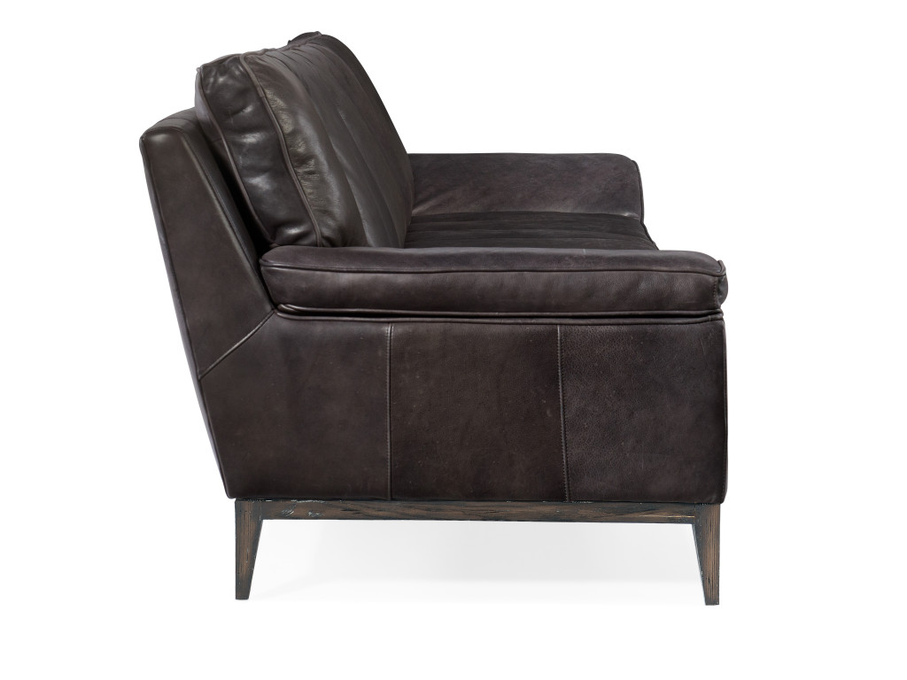 Hooker Furniture Living Room Kandor Leather Stationary Sofa