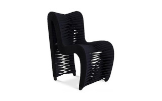 Seat Belt Dining Chair, Black/Black