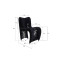 Seat Belt Dining Chair, Black/Black thumbnail 2