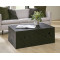 Teak Slice Coffee Table, Rectangle, Black thumbnail 2