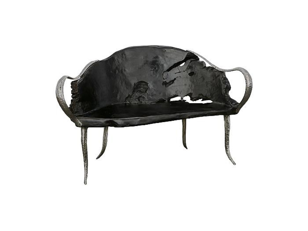 Graven Live Edge Bench, Black