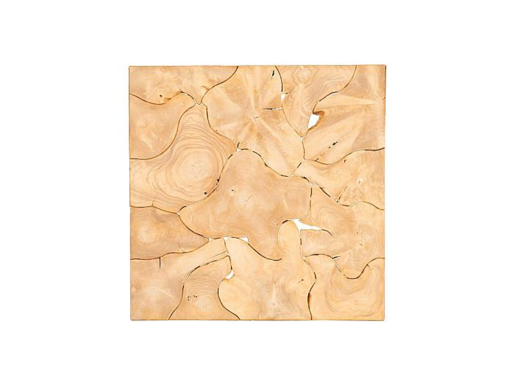 Teak Slice Coffee Table, Square, Bleached