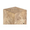 Teak Slice Pedestal, Square, Bleached , SM thumbnail 1