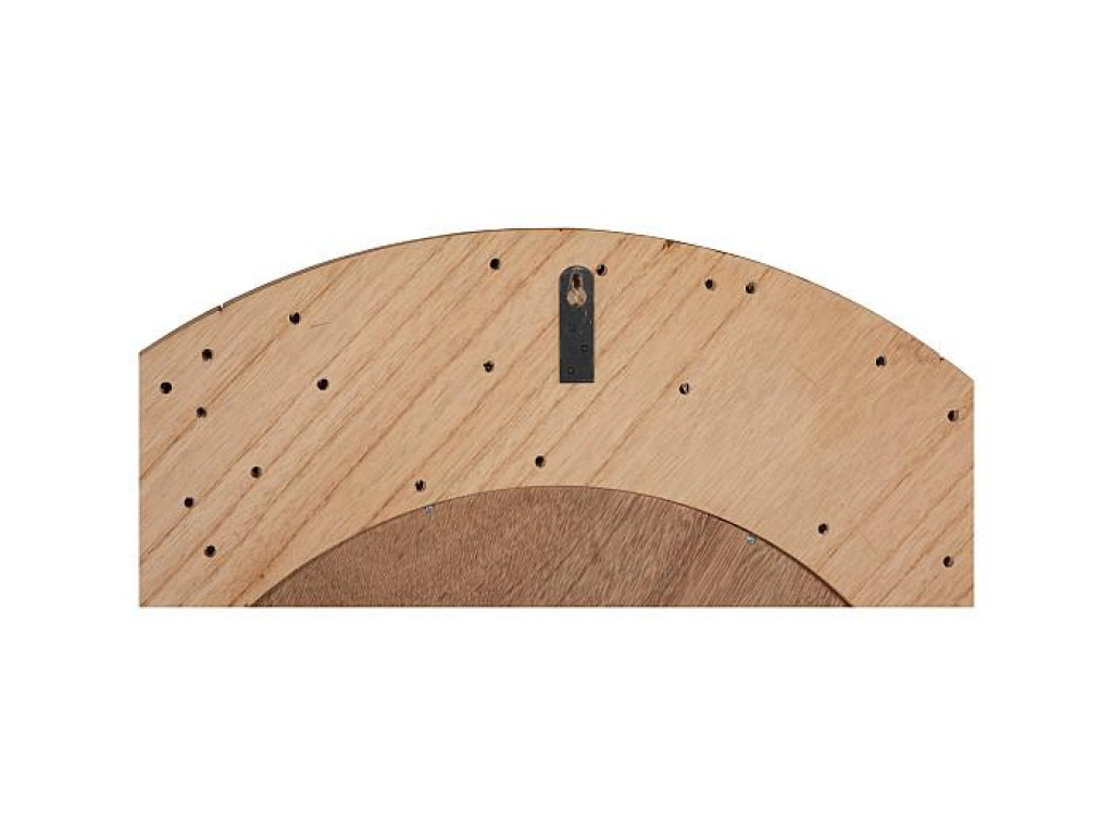 Teak Slice Round Mirror