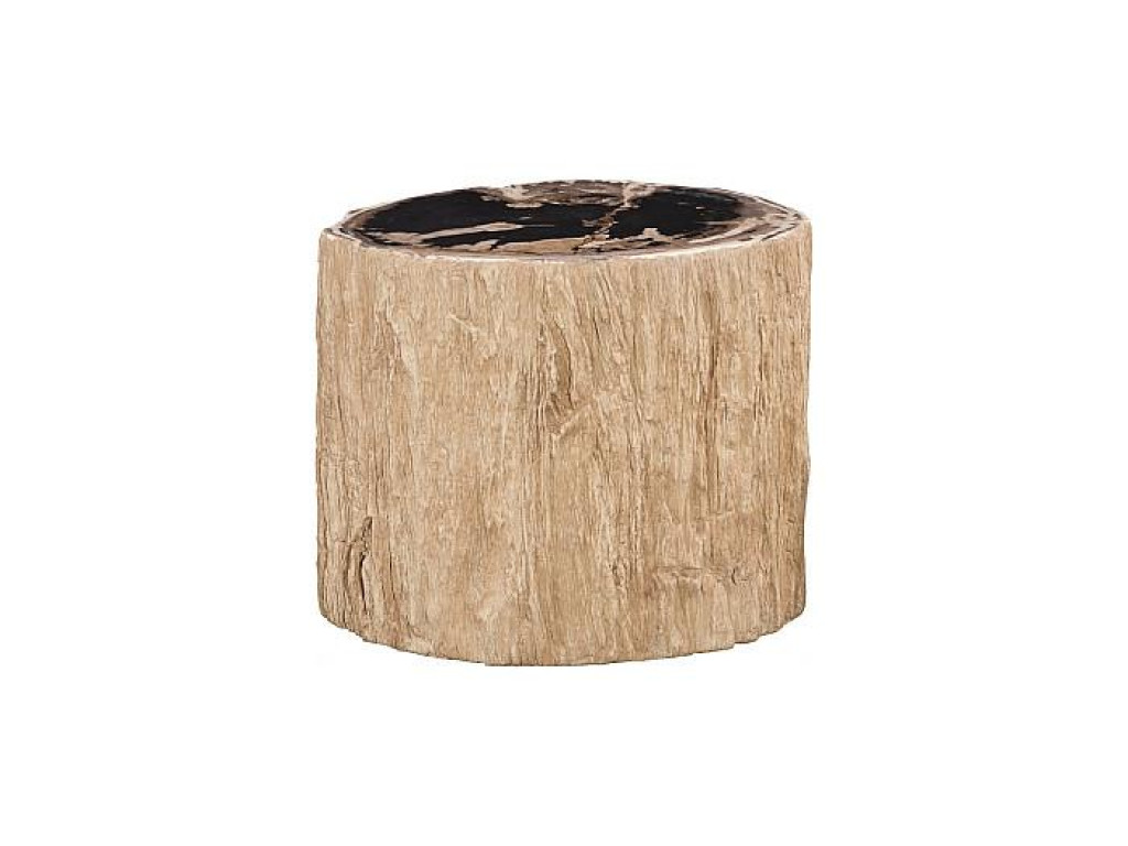 Chaka Petrified Stool, Rough, Cream