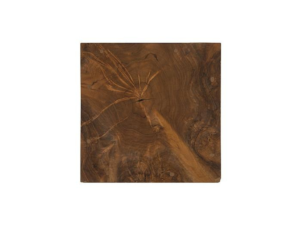 Teak Slice Stool, Square